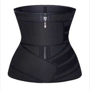 YIANNA Women Latex Jsculpt Waist Trainer Zipper & Two Straps size XXL